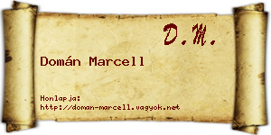 Domán Marcell névjegykártya